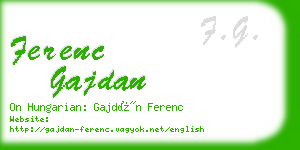 ferenc gajdan business card